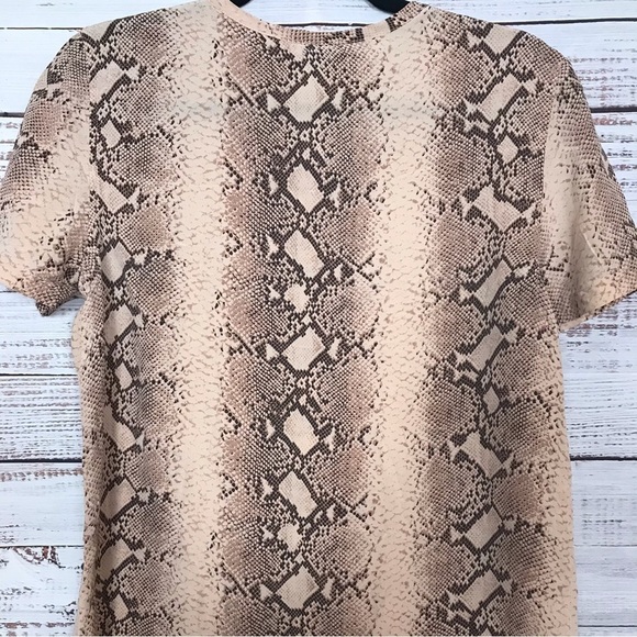 Equipment Feeme Riley Python‎ print 100% silk XSmall scoop neck popover blouse - Picture 3 of 6